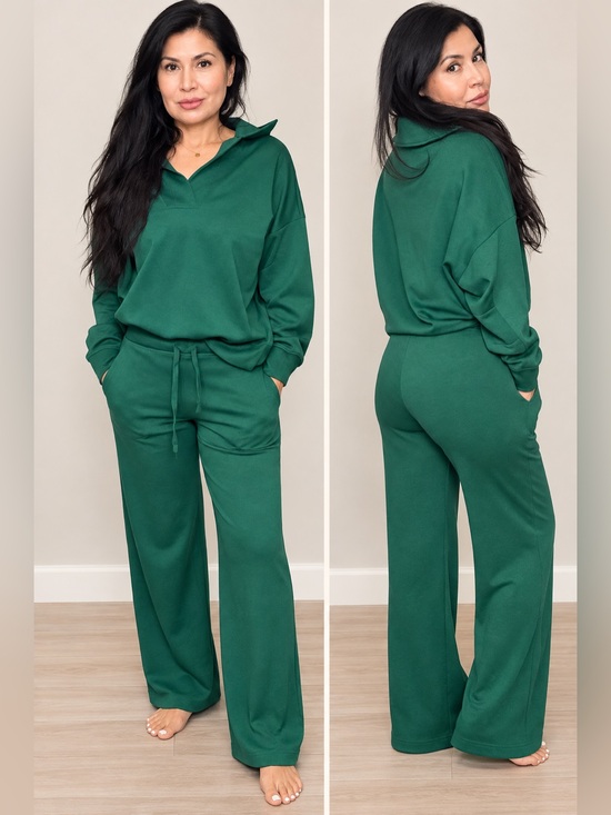 Zenana Outfitters Pants - Zenana Scuba Two-Piece Lounge Set – Size Small